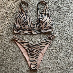 Aerie Zebra Print Bikini